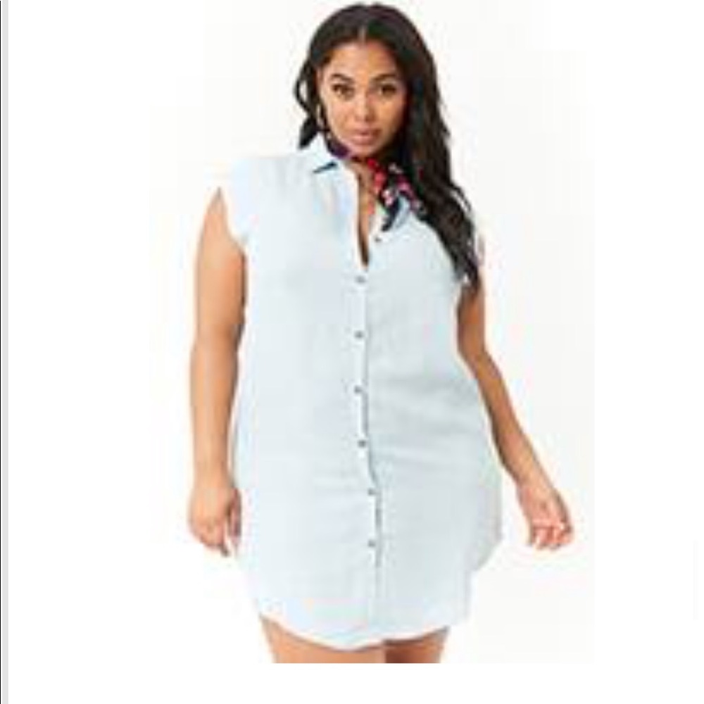 Plus Size Chambray Dress